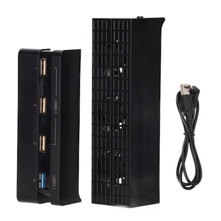 Spelkonsolens kylfläkt USB-driven automatisk intelligent extern kylare med HUB för PS4 Slim Host