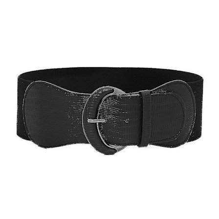 Bred Kvindes Talje Bælte Strækbar Spændebælte Læder Elastisk Bælte