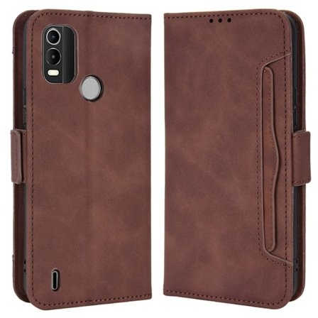 Modernt Nokia C21 Plus fodral med plånbok - Brun