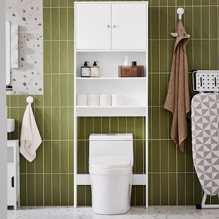 SoBuy Badeværelsesskab Opbevaring til toiletartikler BZR165-W