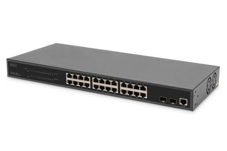 Digitus 24 Port L2 Managed Gigabit Ethernet Switch with PoE Injector 2 SFP Upload IN