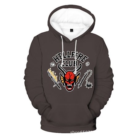 Stranger Things Huppari | Rento Fleece-collegepaita hupulla | Mukavat TV-sarjan fanivaatteet*CRWY-041660*S CRWY-041660 S CRWY-041660 S