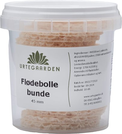 Urtegaarden Flødebollebunde 45 mm 18 stk., Helse & Madvarer, Snacks, Lav-selv-slik