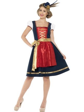 Traditionelt Bayersk Oktoberfest Claudia-Kostume Deluxe M