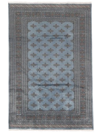 Tapis Pakistan Boukhara 2Ply 202X302 Gris Foncé/Bleu Foncé (Laine, Pakistan)