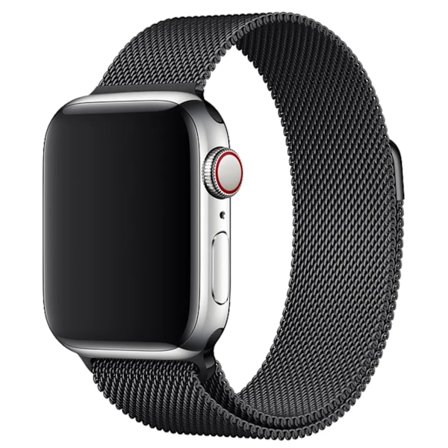 Milanese Armbånd Magnetlås til Apple Watch – 42mm/44mm/45mm/46mm/49mm – Sort