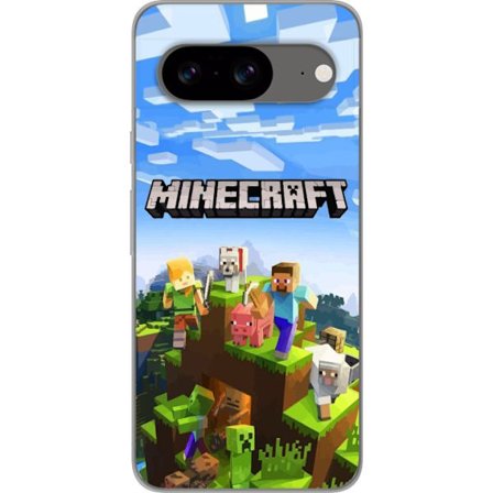 Yhteensopiva Puhelinkuori Google Google Pixel 8 Minecraft Creeper lohko pikseli retro peli