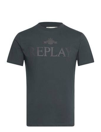 T-Shirt Regular Tops T-Kortærmet Skjorte Green Replay