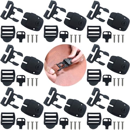 8 Sett Boblebad Lokk Klips Erstatning Lås Reparasjonssett Med Spor, Låser Klips Lås med Nøkler og Maskinvare (8 Pakke)