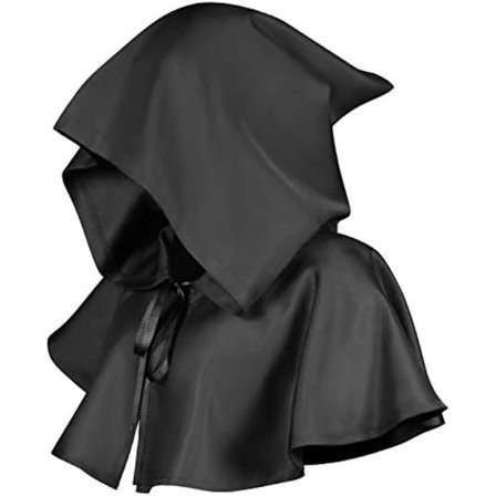 Middelaldersk bror hettebadekåpe Unisex middelaldersk kappe kort kappe