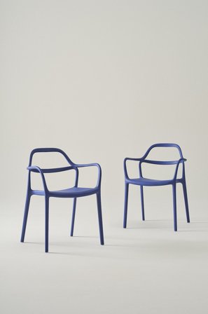 Jotex - Armstol 2-pk Mørk koboltblå - KARLABY - Kjøp Spisestoler & kjøkkenstoler hos Jotex