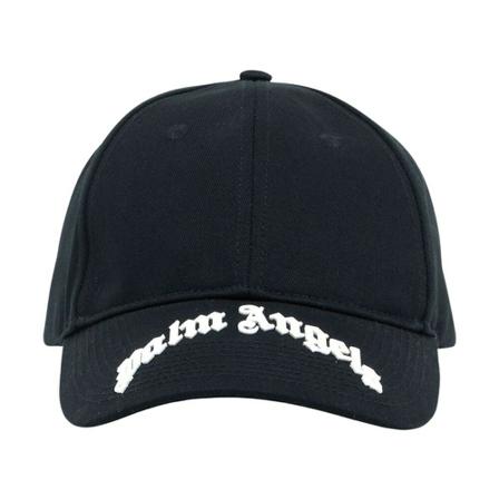 Palm Angels Curved Logo Pet , Zwart , Heren , Maat: ONE Size Petten