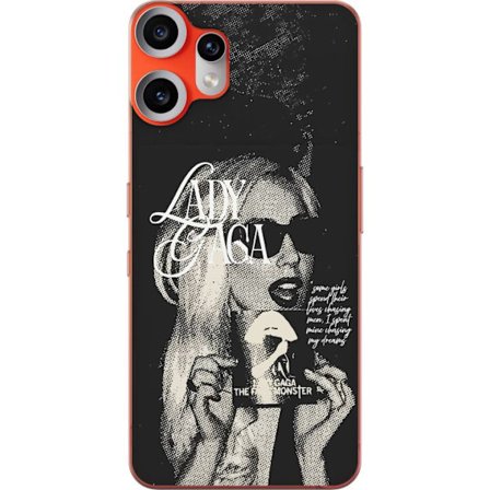 Kompatibel Mobilcover til Nothing CMF Phone 2 Pro Lady Gaga sort-hvid retroplakat med solbriller og popkunst-æstetik