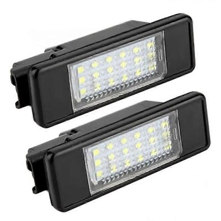 2st Bil LED-ljus Nummerplåtsbelysning 18 SMD 3528 LED-ljus för Citroen C2 C3 C4 C5 C6 DS3 för 106 207 307