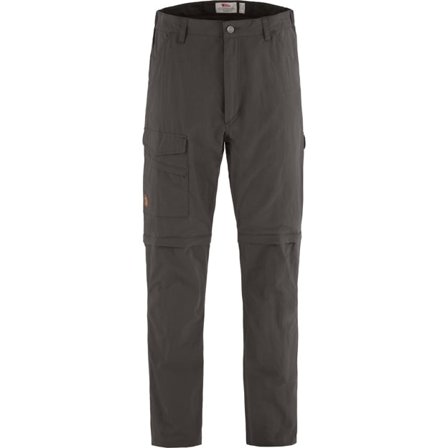 Fjällräven Herr's Travellers MT Zip-off Trousers in Dark Grey | Size: 56, Micro Travel