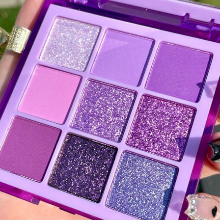 Øjenskyggepalette, 9-farvet lilla mat shimmer makeup, vandfast langtidsholdbar blandbar øjenskygge til teenagere og begyndere