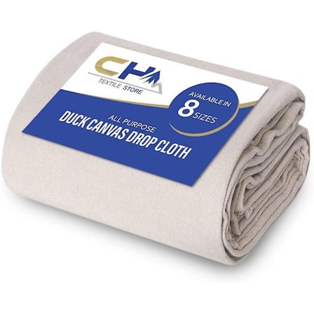 Lærred Drop Klud Til Maleri (størrelse 4 X 15 Fod - Pakke Med 1) - Ren Bomuld Malere Drop Klud Til Maleri, Møbler & Gulv Pr