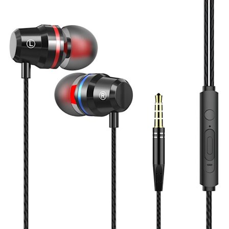 Trådbundna Hörlurar In-Ear Hörlurar med Mikrofon och Volym