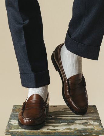 AN IVY Off White Ribbed Socks - White - 39-42