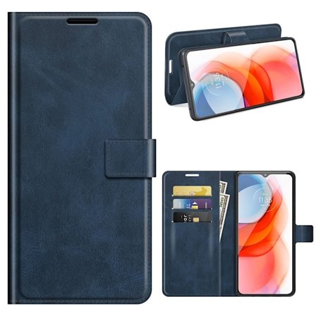 Lompakko Nahkakotelo For Motorola Moto G Play (2021) - Sininen