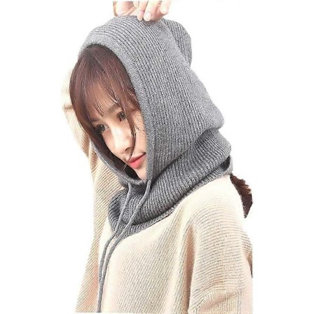 Balaclava-lue for kvinner, vinter, kasjmir, strikket lue, skimaske, skihue for utendørs bruk