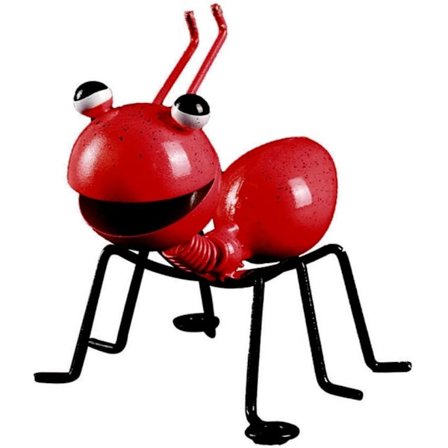 1 kappale punainen metallimuurahainen koriste luova muurahainen patsas koristelu