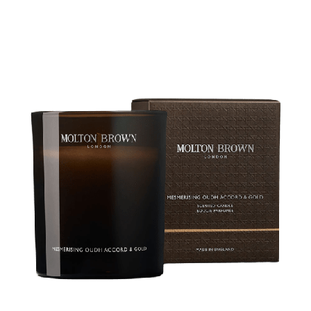 Molton Brown Mesmerising Oudh Accord & Gold Signature Scented Candle Single Wick Doftljus rumsdofter Dam 190G