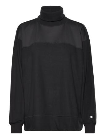 High Neck Top Sweatshirt Trøje Sort Champion