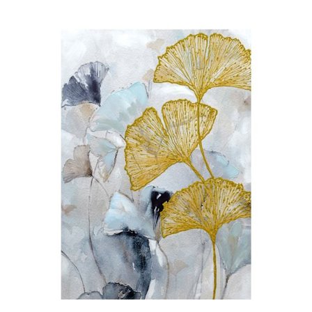 Koristeellinen canvas-taulu, sinivalkoinen, 70x100 cm, puukehys