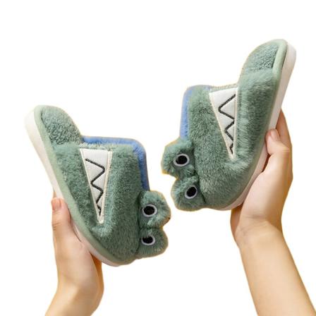 Kvinnors Flat Fuzzy Tofflor Slip On House Skor
