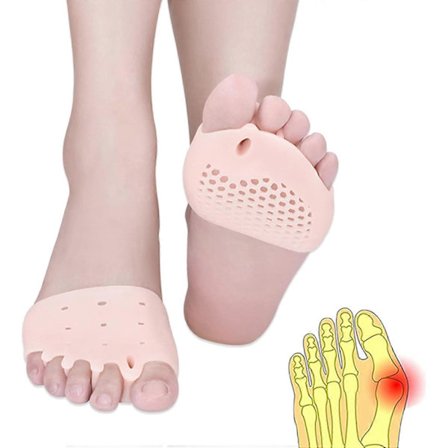 Metatarsal puder, tåseparator og gel, (4 stk.) Nyt materiale, forfodspude, tåstøtte, til fodblærer, forfodssmerter.