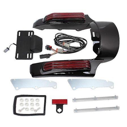 Moottoripyörän takalokasuojan suojus LED-ajo-jarruvilkku, yhteensopiva Harley Touring Road King FLHR Street Glide FLHX 2014-2020 19 18-WELLNGS -