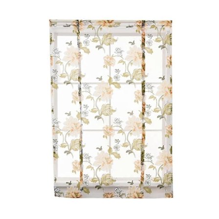 Kök Fönster Korta Hissgardiner Panel Lila Pion 60x140cm