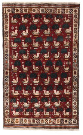 Qashqai Fine Rug 118X194 Black/Brown Wool, Persia
