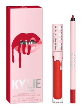 Kylie Lipstick Set Set cont.: Velvet Lip Gloss 3 ml N° 405 Red Velvet + Lip Liner 1,1 g N° 405 Red Velvet