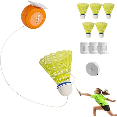 (6 st) Badminton träningsverktyg, Badminton rebound tränare, Enkel badminton träningskit, Enkel Badm-FQ2-