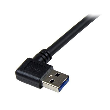 StarTech 1m Black SuperSpeed USB 3.0 Cable - Right Angle A to B - 3 ft USB 3 Cable - Right Angle USB 3.0 A (M) to USB 3.0 B (M) (USB3SAB1MRA) -
