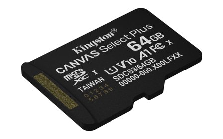 Kingston 64GB micSDXC Canvas Select Plus Gen3 100R A1 Single Pack w/o ADP