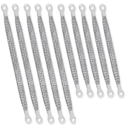 10 stk. Universal Jordingstropper for Bil, 10/12 tommer Motor Jordingstropp Kit Flettet Kobber Jordingsstr