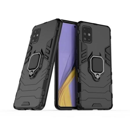 Samsung Galaxy A51 - Hybrid Ring Skal - Svart Black Svart