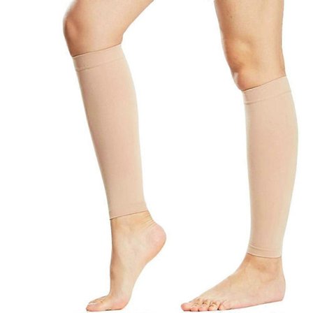 TCGG Kompresjonssokker for menn og kvinner, støttesokker uten fot, 2-trinns progressiv støtte, kompresjonsstrømper, egnet for [DB]