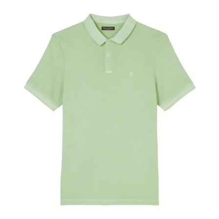 Marc O'Polo Short sleeve polo shirt in piqué fabric , Groen , Heren , Maat: 2XL