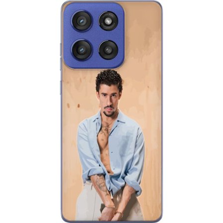 Yhteensopiva Puhelinkuori Motorola Edge 60 Stylus Bad Bunny Super Bowl-inspiroima grafiikka, jossa NFL-trofe ja San Franciscon silta urheilusuunnittel