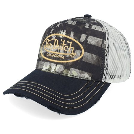 Von Dutch - Nero trucker Cappellino - Embroidery Logo White/Multicolor/Black A-Frame Trucker @ Hatstore
