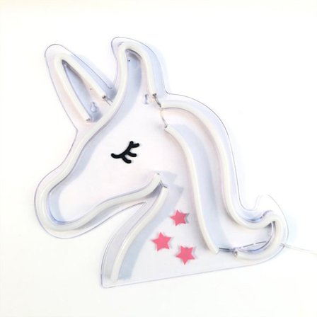 Unicorn neon skilt med kontakt, nyhed LED Unicorn Light til pige_jar