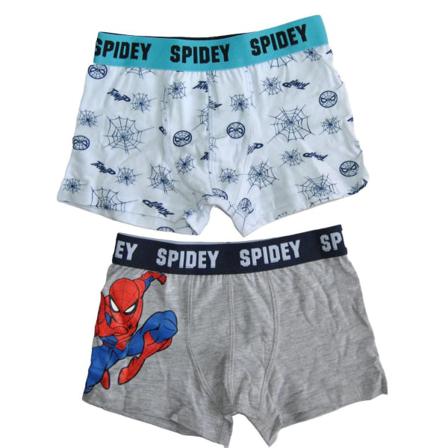 2-pack Boxerkalsonger Spider-man Grå/vit Grey 6/8 År 122-134 Cm