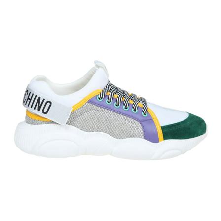 Moschino, Sneakers Wit, Heren, Maat:45 EU,rubber,multicolor