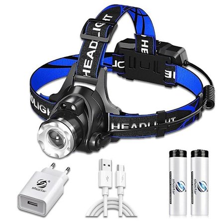 LED-otsalamppu Sensori Kalastus T6/l2/p50 3 Tilaa Zoomable