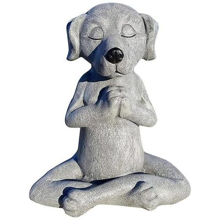 Ny Meditationshundstaty Heminredning Hund Trädgårdsdekoration Hundkonst