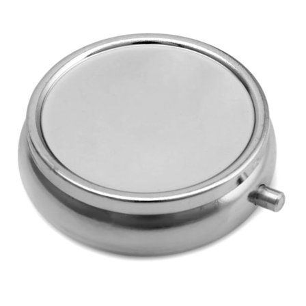 Rund til pilleæske/til pille til etui til pung, lomme, rejse, medicin, calciumtablet